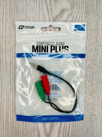 Cable Adaptador de Audio y Micrófono Mini Plug
