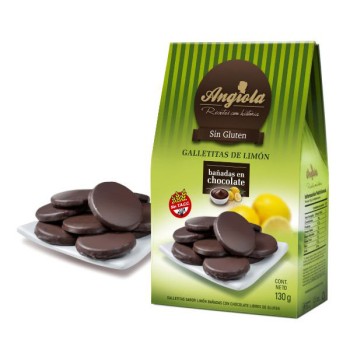GALLETAS DE LIMON BAÑADAS EN CHOC. X 130GR ANGIOLA