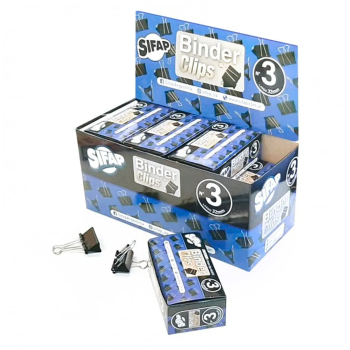 BINDER CLIP  N° 3 CAJA 12 UND