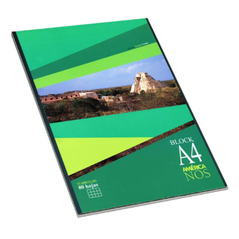 BLOCK A4 AMERICA CUADRICULADO 80 HOJAS