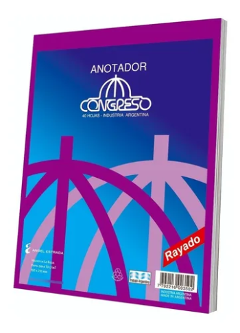 BLOCK ANOTADOR CONGRESO 16X21