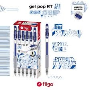 ROLLER FILGO GEL POP 0.7 RETRACTIL NEGRO
