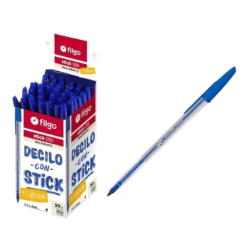 BOLIGRAFO FILGO STICK CLASICO 1MM AZUL 024