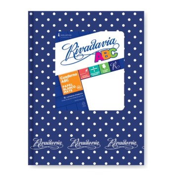 CUADERNO N° 3 RAYADO RIVADAVIA AZUL A LUNARES
