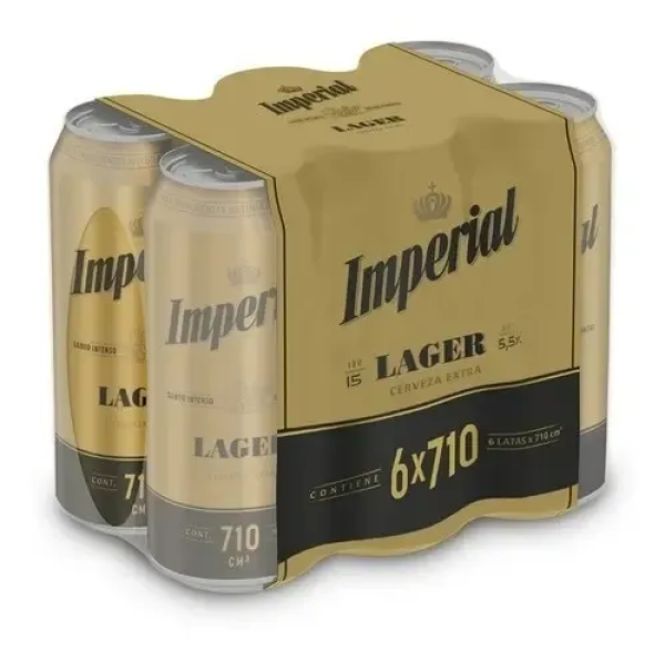 CERVEZA IMPERIAL LAGER 710 PACK X6