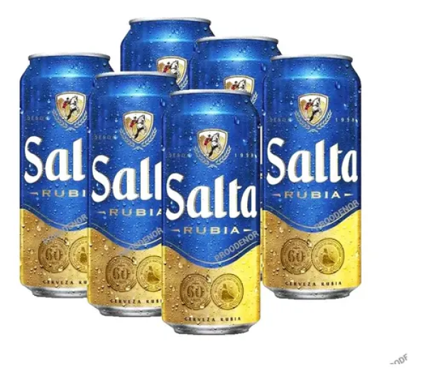 CERVEZA SALTA RUBIA 473 PACK X6