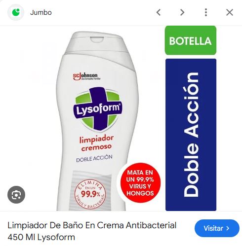 Lysofrom limpiador cremoso sanitizante 450 cc