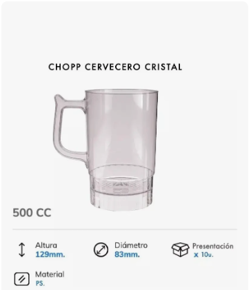 vaso cristal chopp 500cc (42u bulto)
