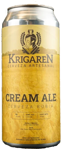 Cerveza Artesanal Cream Ale (Lata 473cm3)