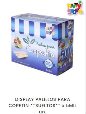 Display Palillo COPETIN SUELTOS  5mil  es5mils