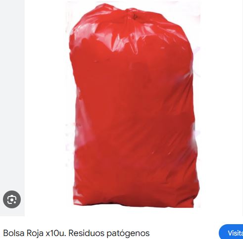 bolsa patogena 50x70 economica roja