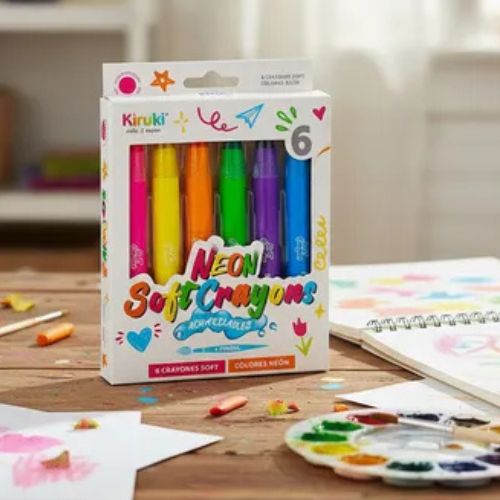 CRAYONES KIRUKI SOFT ACUARELABLES X 6 FLUOR