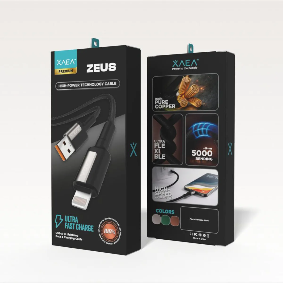 CABLE ZEUS TIPO C-LIGHTNING