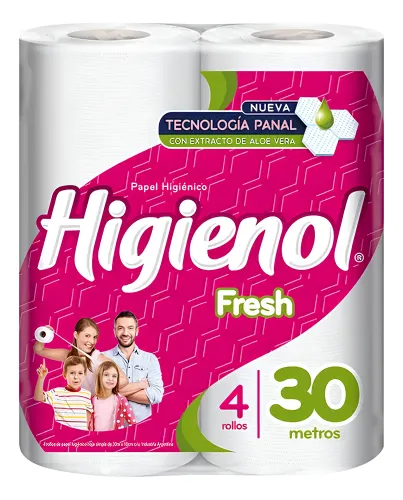 Papel Higienico Higienol Fresh Aloe 4x30 mts