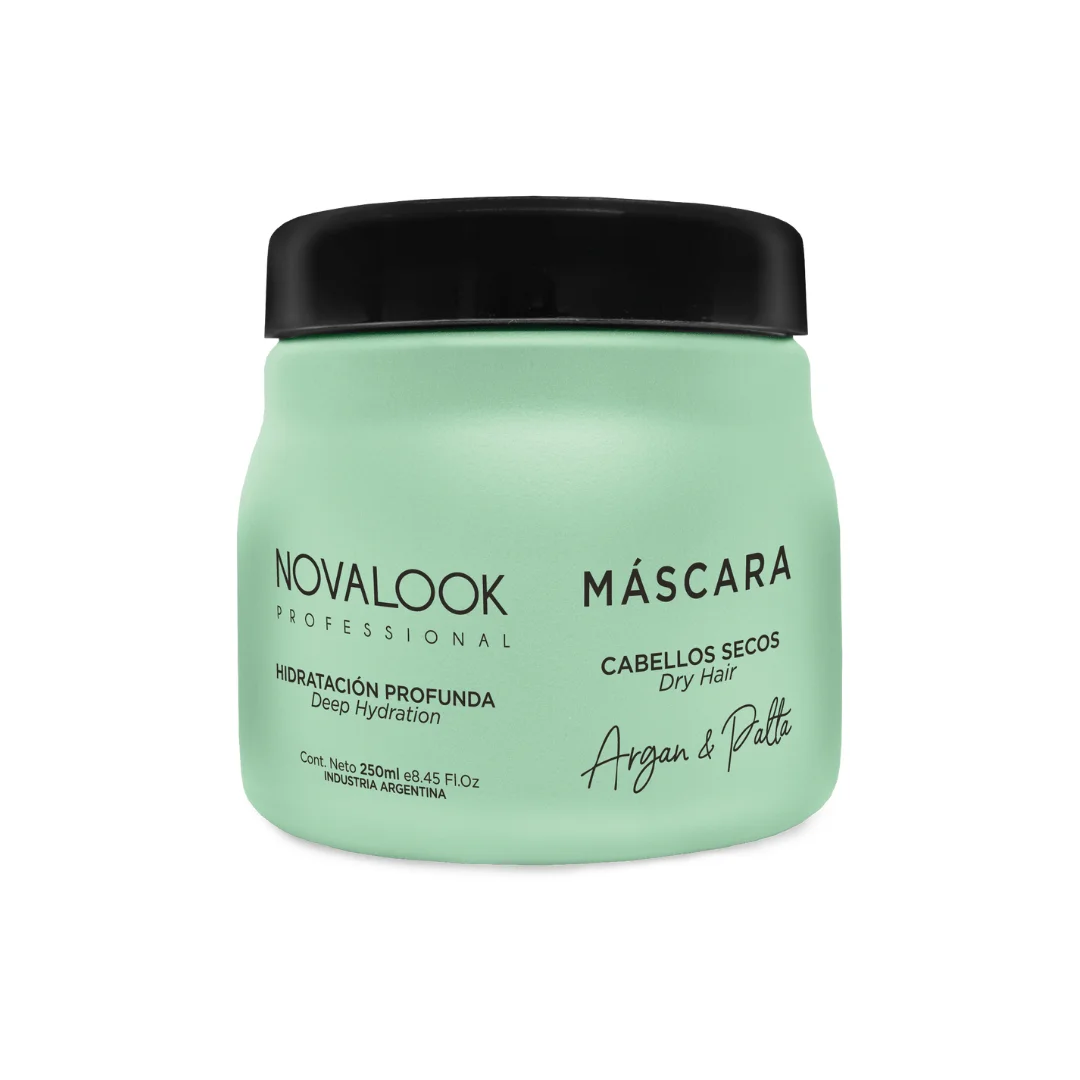 mascara de argan y palta cabellos secos novalook 250ml