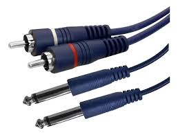 CA265-CABLE PLUG 6,5 X 2 A 2 RCA X 2 METROS (C26,5MX2RCA2)