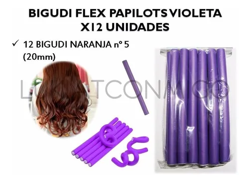 Bigudies Flexibles (Boomerang) mediano 24 unidades rojo