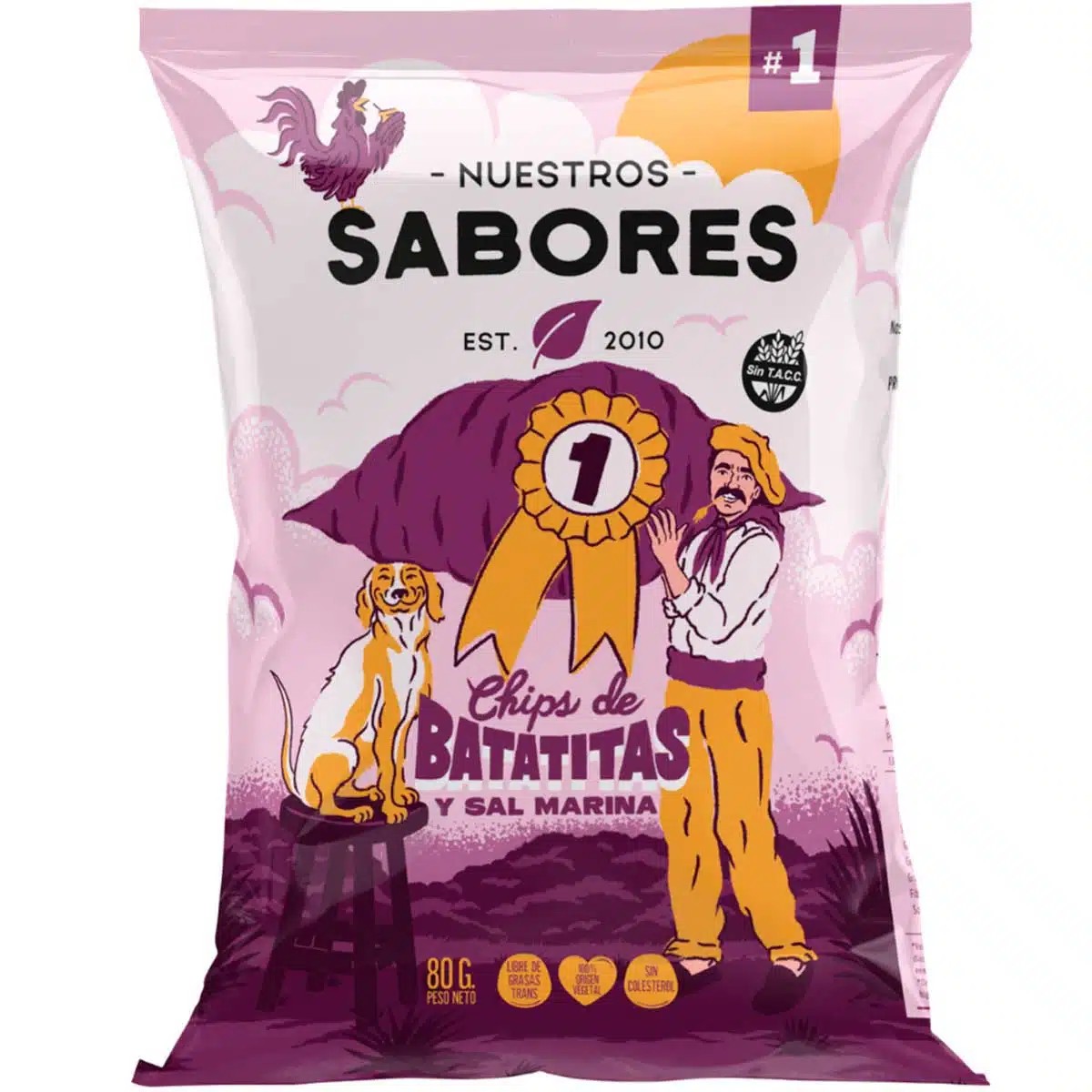 CHIPS DE BATATA x 80g NUESTROS SABORES