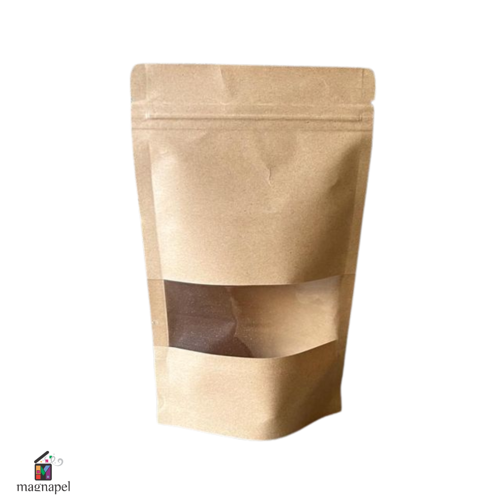 bolsa DOYPACK KRAFT C/ VENTANA 10X15 CM 50U (P 10)