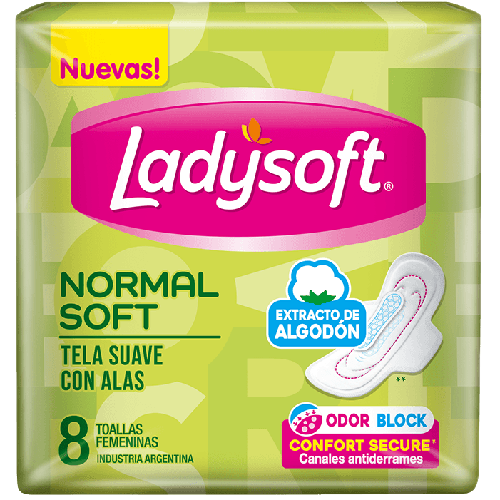 Toallitas femeninas 8u normal soft c/ alas Ladysoft (54)