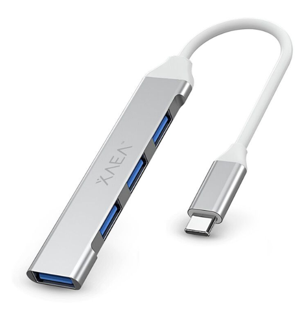 HUB DE PUERTOS 4 BOCAS C/CABLE TIPO C MODX-0012 –PLATEADO