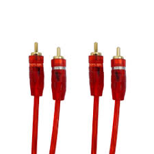 ST360R-CABLE DOBLE RCA A 2 RCA ROJO 3,6 METROS