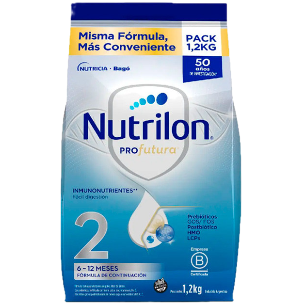 Leche formula en polvo 1,2kg DP 2 pro futura Nutrilon