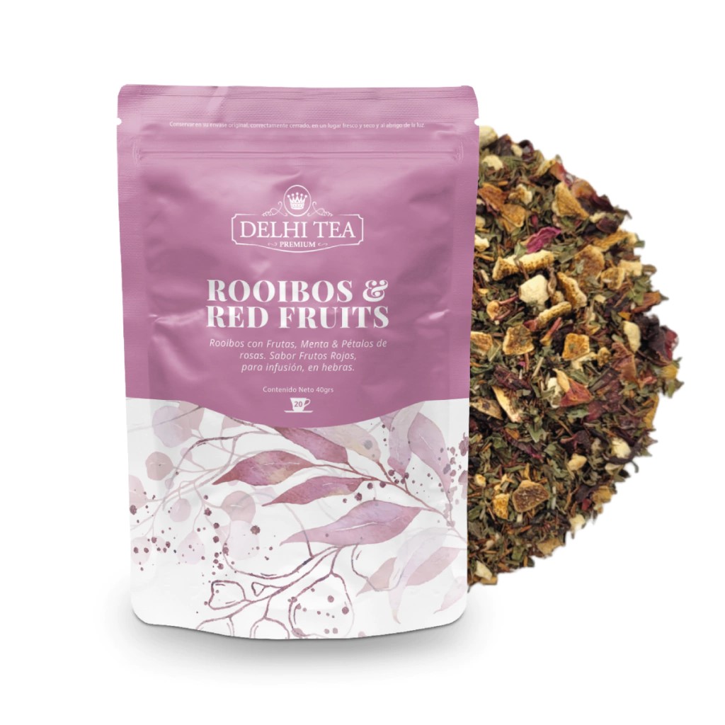 TE ROOIBOS & RED FRUITS X 40 GRS DELHI TEA