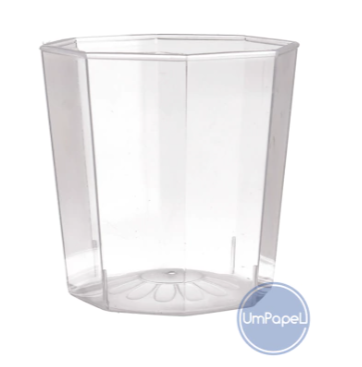 vaso octogonal 200 rigido cristal postre -150-