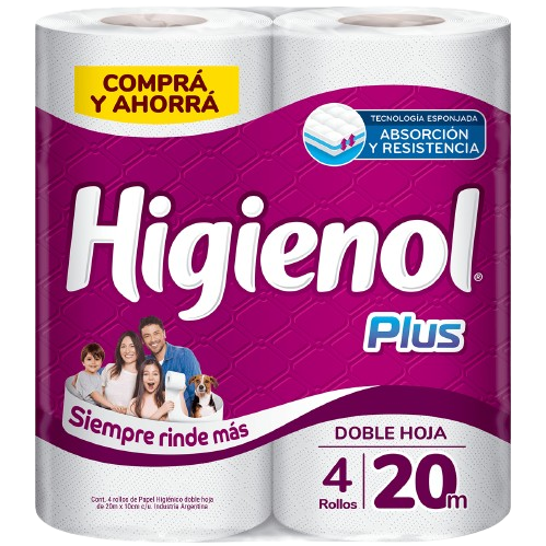 Papel higienico 4x20mts d/h plus Higienol (12)