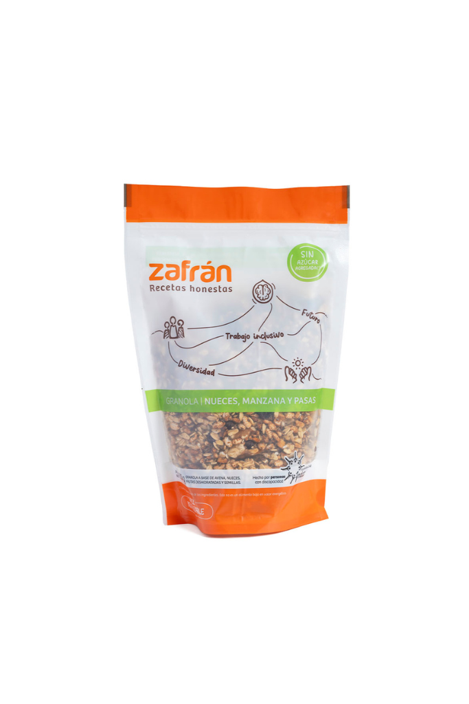 GRANOLA NUECES, MANZANA Y PASAS x300g ZAFRAN