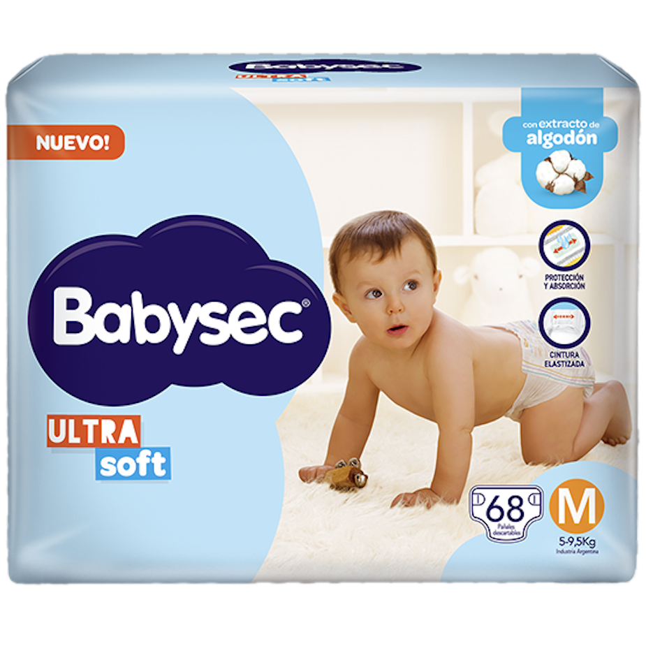 Pañal baby M 68u ultra soft Babysec (3)