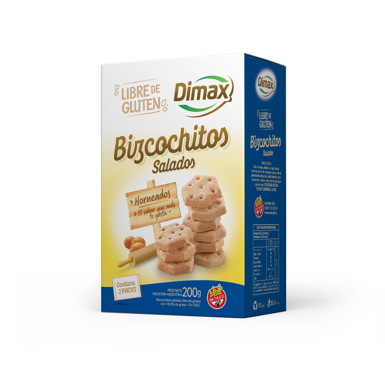 BIZCOCHOS SALADOS X 200 GRS DIMAX