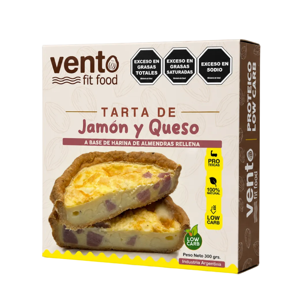 TARTA DE JAMON Y QUESO KETO VENTO FIT