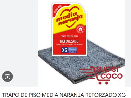 TRAPO  PISO GRIS XG 60x80 cm Reforzado