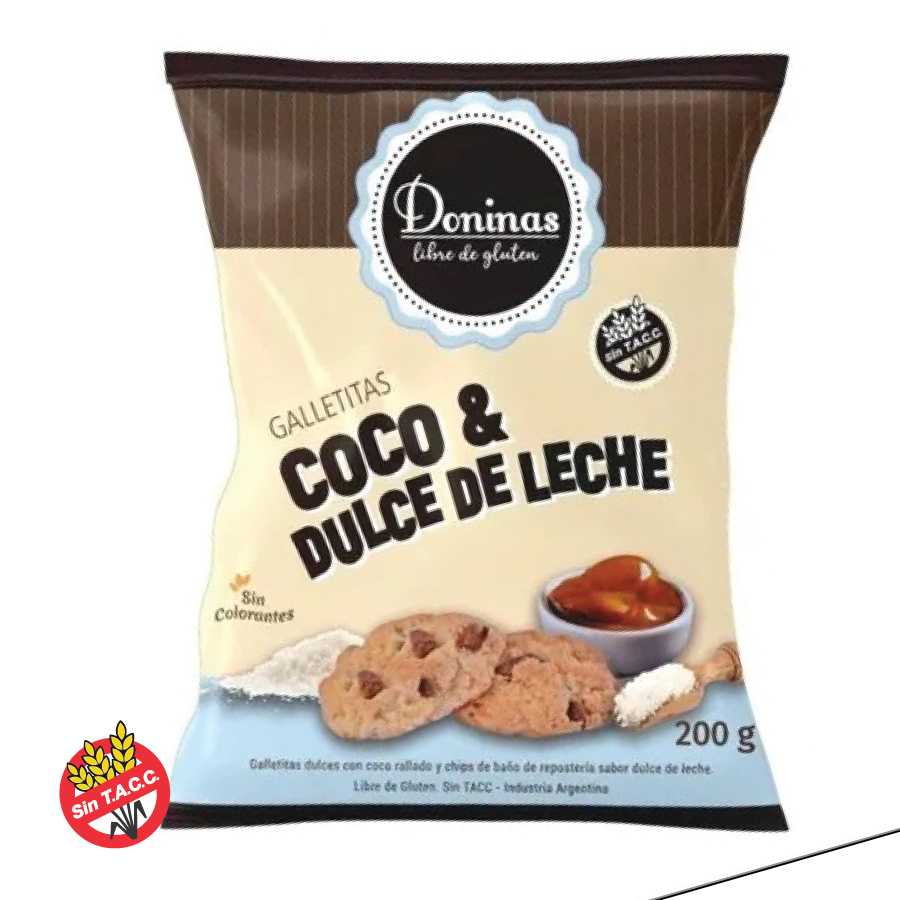 DONINAS COCO & DULCE DE LECHE X 200 GRS