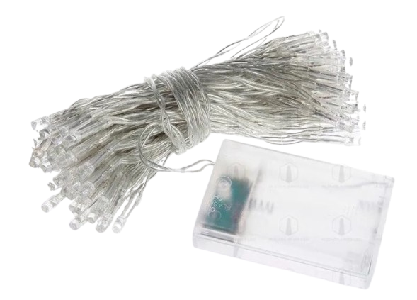 Luces / Guirnalda Luz Fria 8 metros (Pilas incluidas) - NAVIDAD