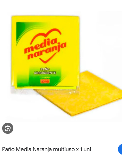 PAÑO ABSORBENTE MEDIA NARANJA 1 UNIDAD