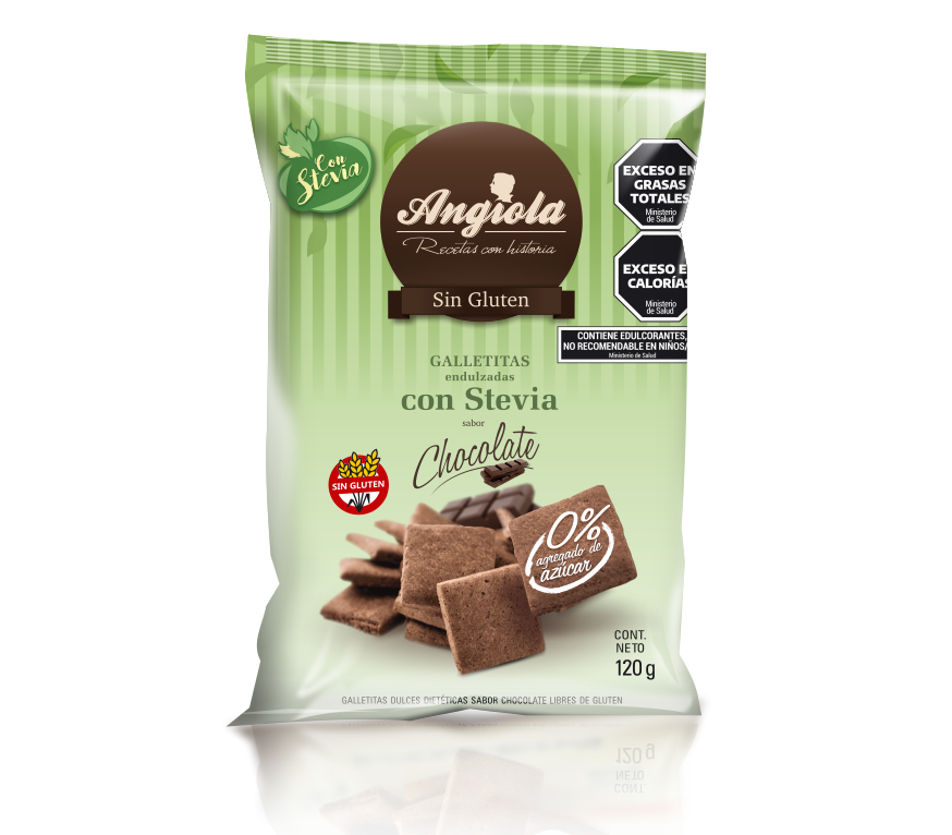 GALLETAS DE CHOCOLATE S/AZUCAR X 120 GR ANGIOLA