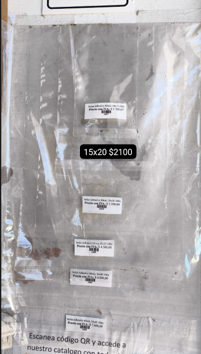 bolsa Adhesivo 40mic 20x30 100u