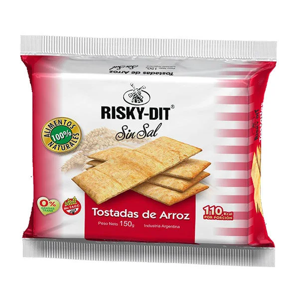 TOSTADAS SIN SAL X 150 GR RISKY DIT