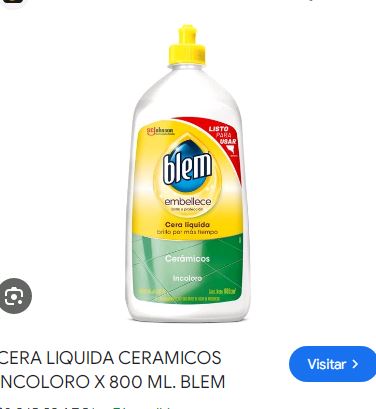 Cera Blem autobrillo Incoloro 800ml cera liquida