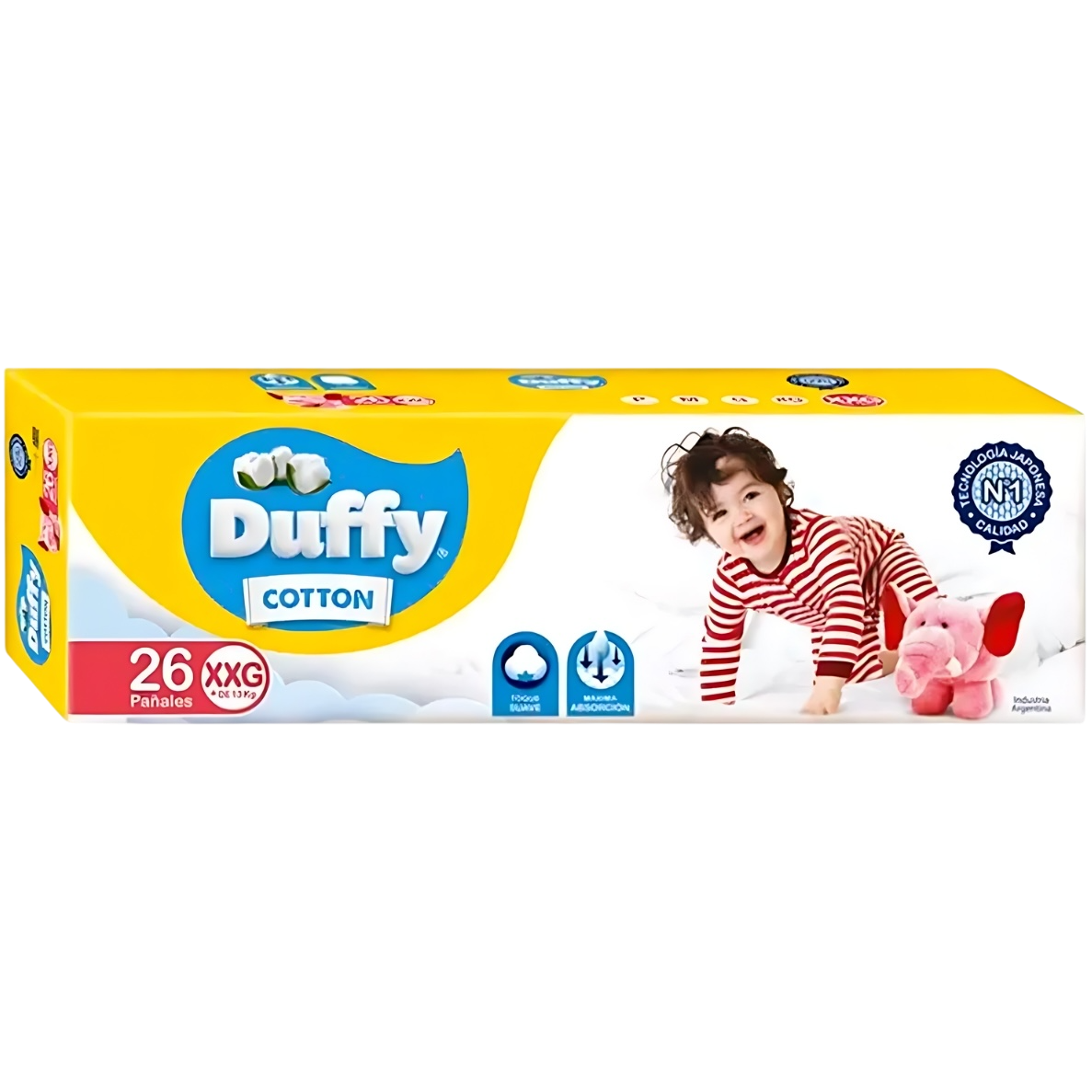 Pañal baby XXG 26u cotton Duffy (3)
