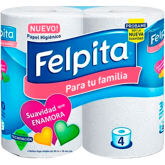 Papel higienico 4x30mts Felpita (12)