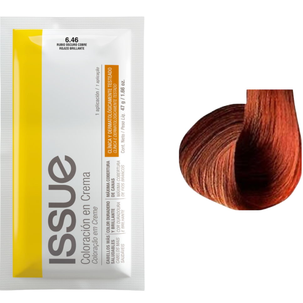 Coloracion 6.46 rubio oscuro cobre rojizo brillante Issue (12)