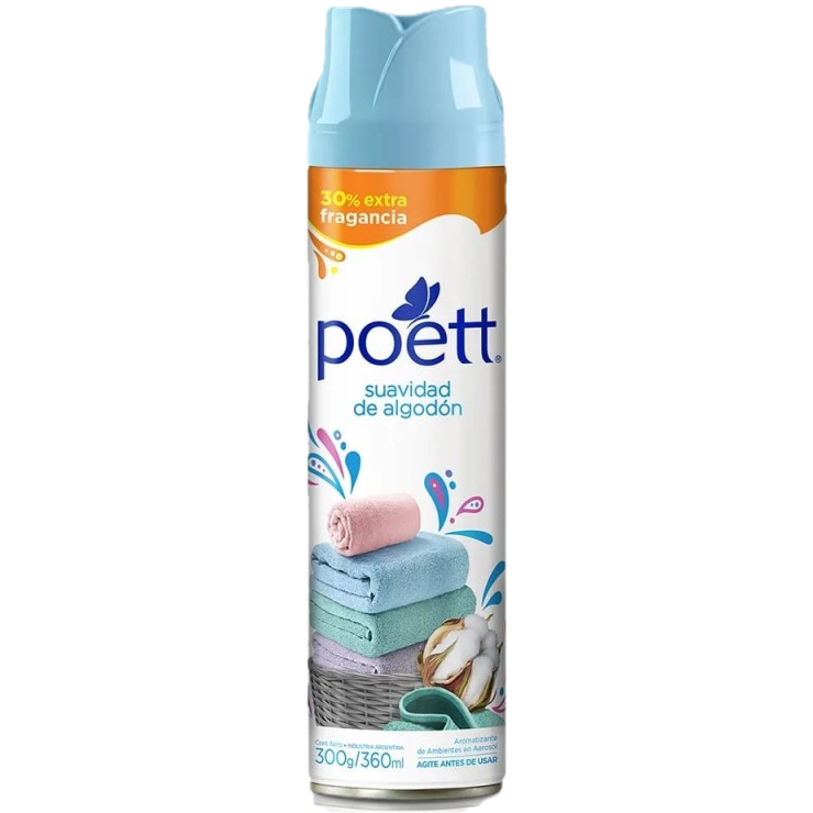 Desodorante ambiente aer 360cc algodon Poett (6)