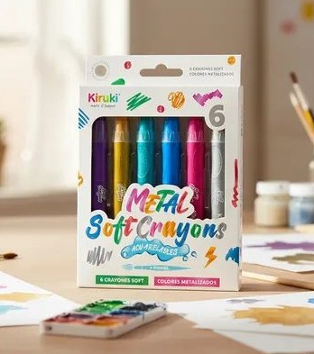 CRAYONES KIRUKI SOFT ACUARELABLES X 6 METAL