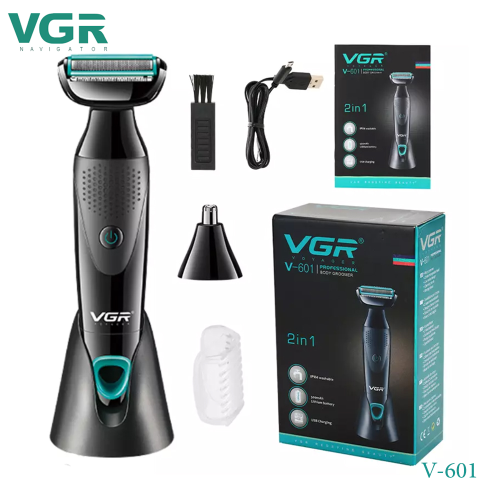 Afeitadora Eléctrica Vgr V-601 Intima Corporal Nariz 2 En 1