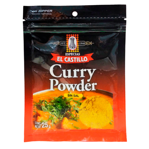SOBRES CURRY POWDER X 25G EL CASTILLO