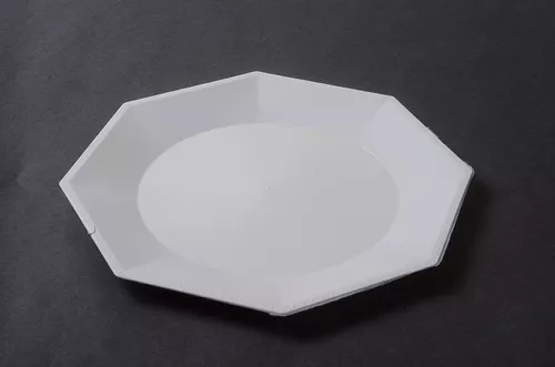 Platos octogonal 22 cm x 10u